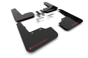Subaru WRX Mud Flap Kit - Front + Rear - Rally Armor - UR Premium Urethane - Black/Red Logo - `22-`25